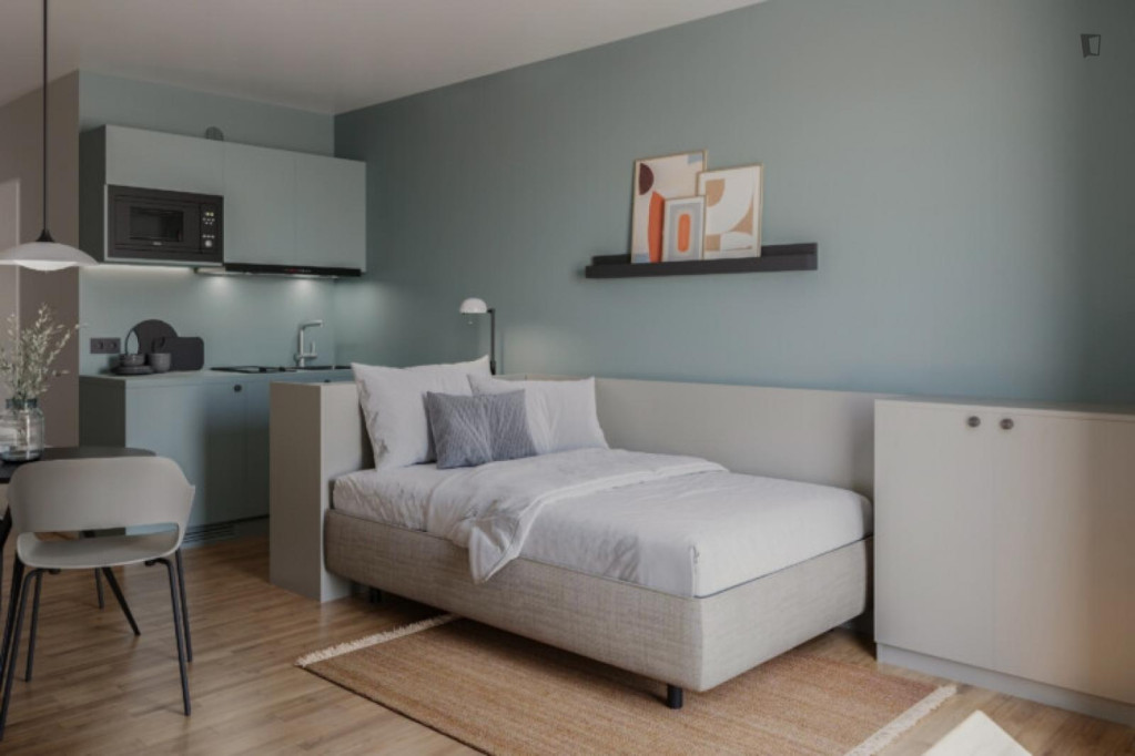 Welcoming studio in the Bornheim/Ostend district - Frankfurt am Main - chambre - ImmoJeune