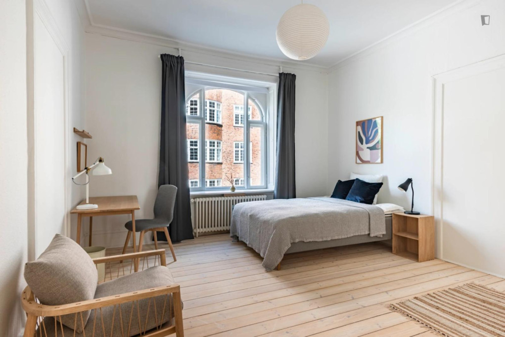 Stylish single bedroom in nice shared flat in Frederiksberg - Copenhagen - chambre - ImmoJeune