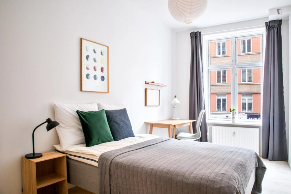 Stylish single bedroom in shared flat in Nørrebro - Copenhagen - chambre - ImmoJeune