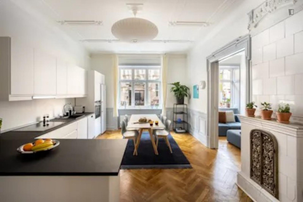 Luminous double bedroom in Indre By