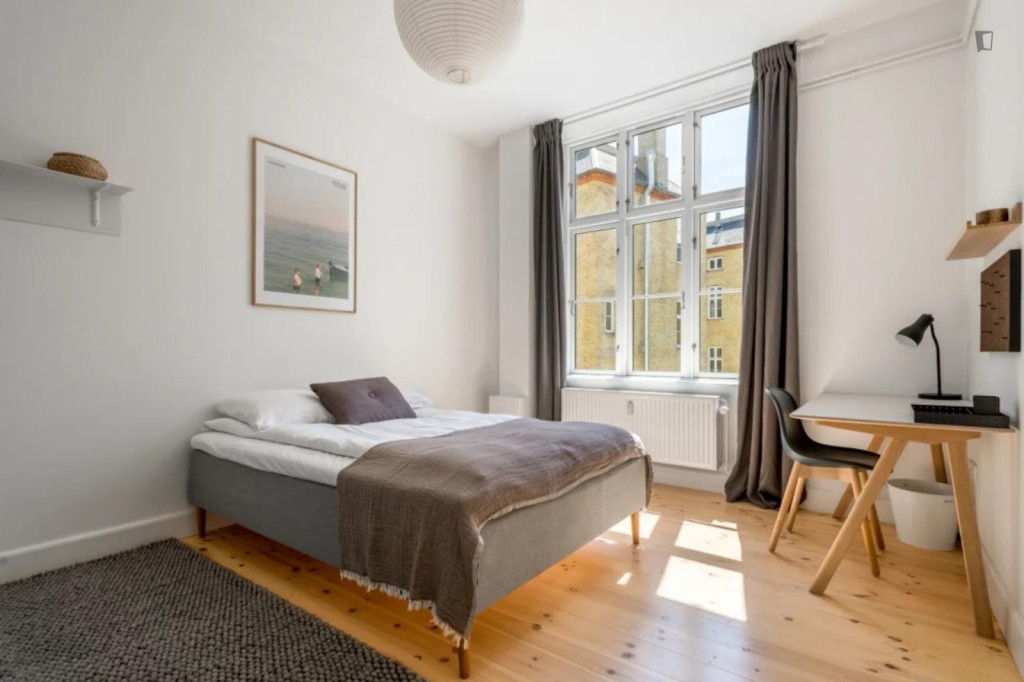 Luminous double bedroom in Indre By