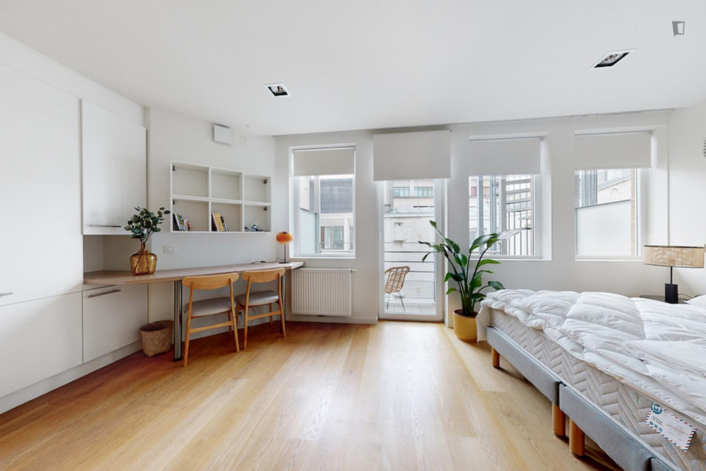 Lovely studio near Manou metro station - Bruxelles - chambre - ImmoJeune