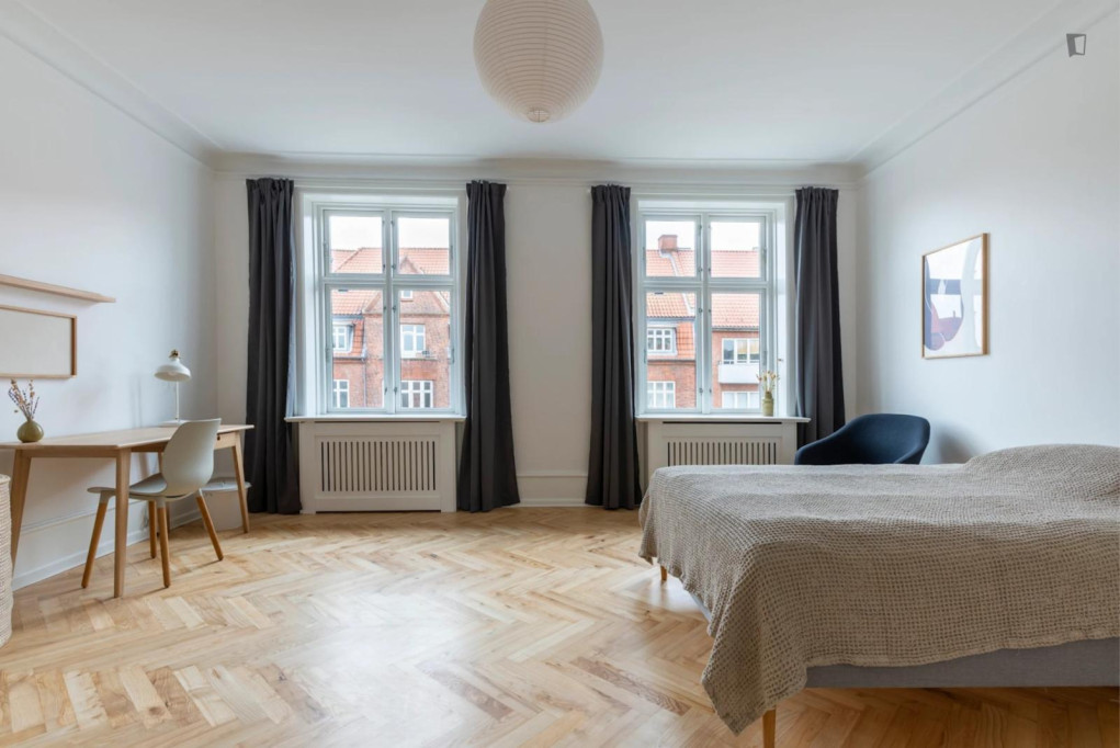 Very nice double bedroom near the Nørrebro St. train station - Copenhagen - chambre - ImmoJeune