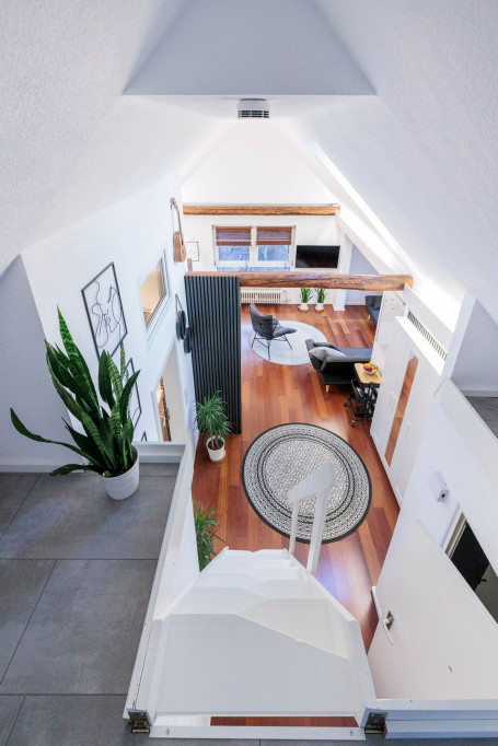 Elegant living oasis by the canal