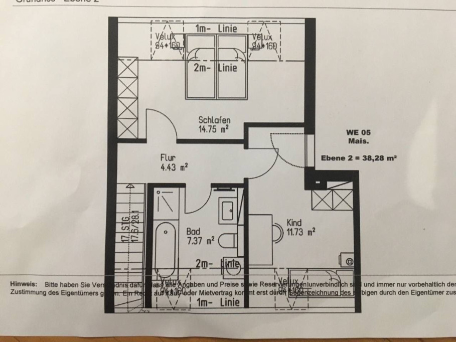 temporary interim rent furnished maisonette top floor flat for up to 8 months in Gohlis / Start: July25