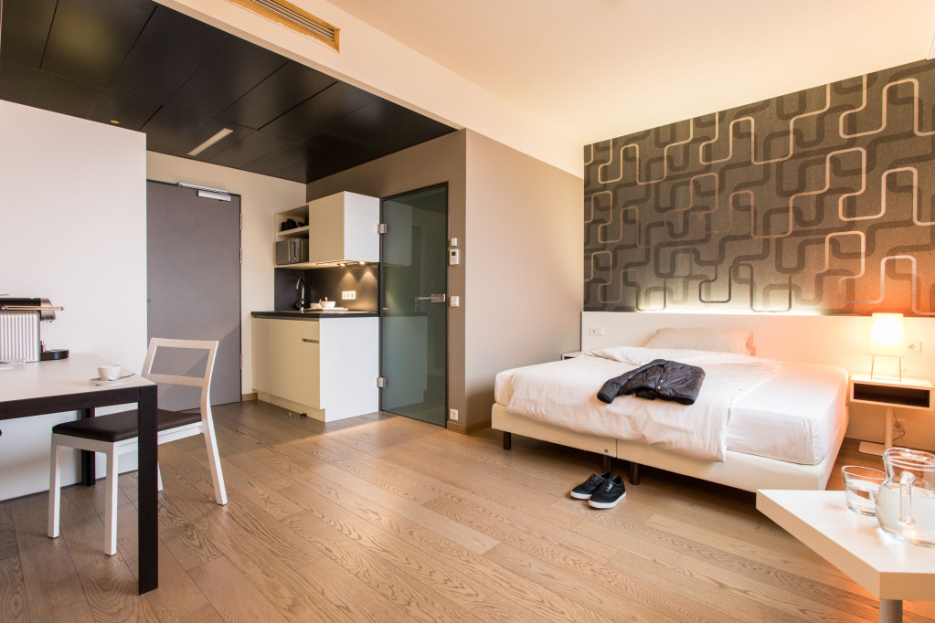 Wonderful and cozy studio at the Moosacher Bahnhof with the comfort of a hotel