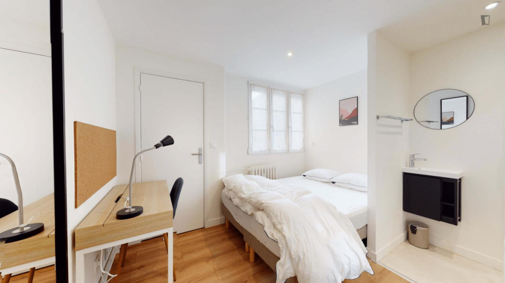 Pleasant double ensuite bedroom in the centre of Lille
