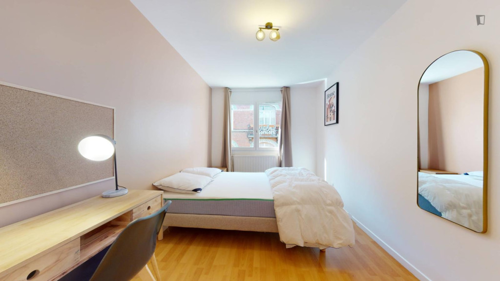 Cosy double bedroom near the Madeleine Caulier metro