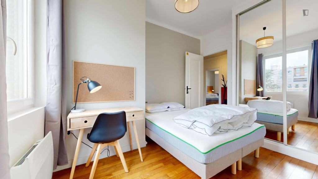 Wonderful double bedroom near the Part Dieu train station