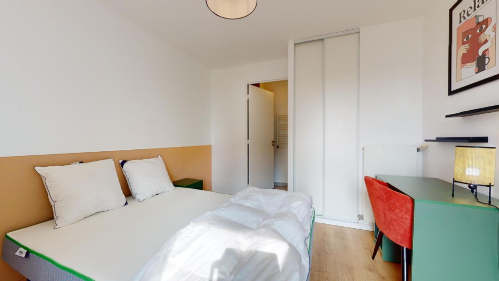 Bright double bedroom in Petit-Colombes