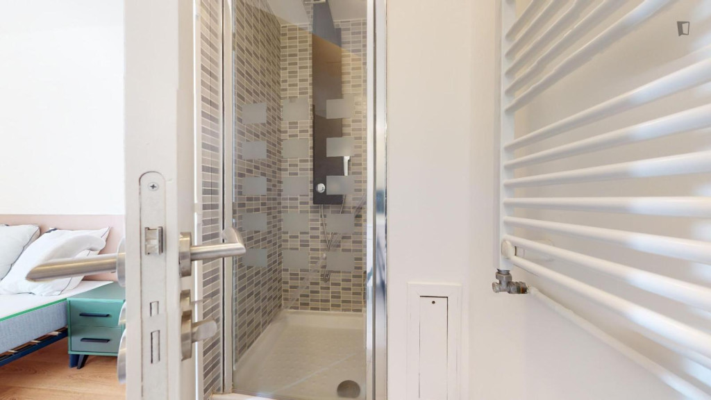 Bright double bedroom in Petit-Colombes