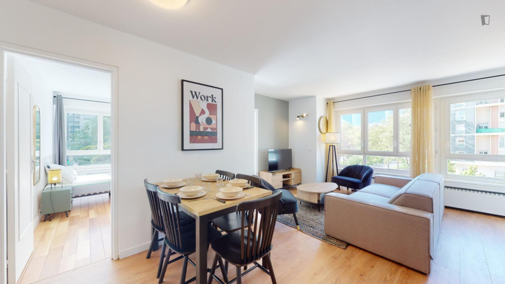 Appealing double bedroom near the Courbevoie train station