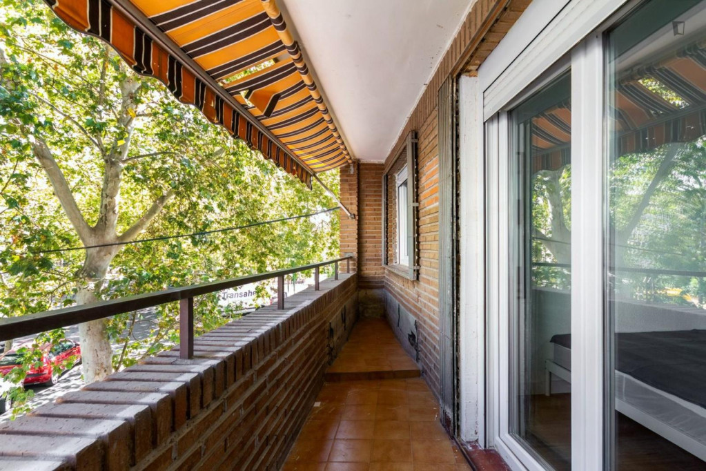 Appealing single bedroom with balcony - Madrid - chambre - ImmoJeune