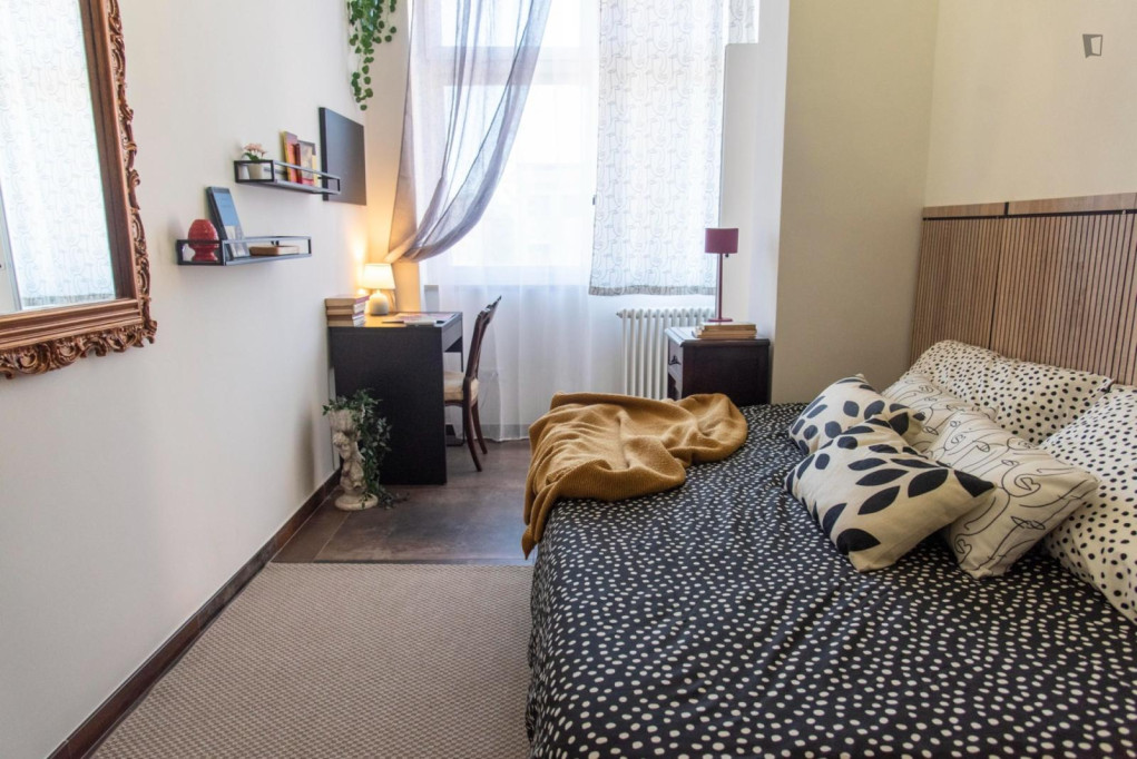 Large Attractive single bedroom with balcony - Rome - chambre - ImmoJeune