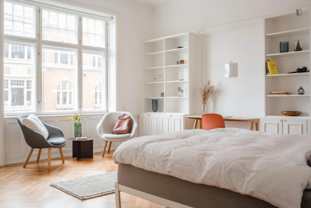 Charming double bedroom in shared flat in bustling Indre By - Copenhagen - chambre - ImmoJeune