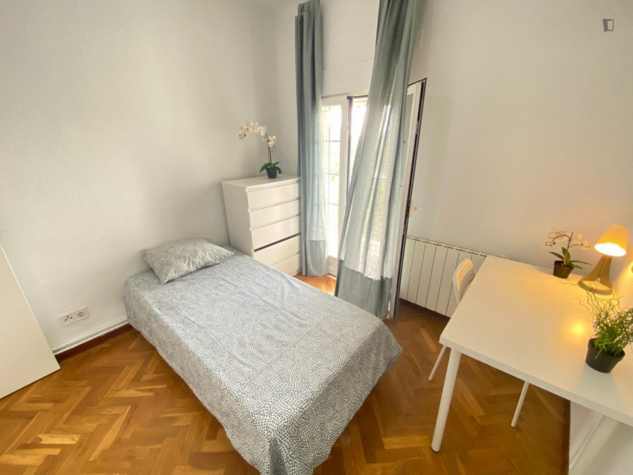 Bright single bedroom near the Buenos Aires metro - Madrid - chambre - ImmoJeune