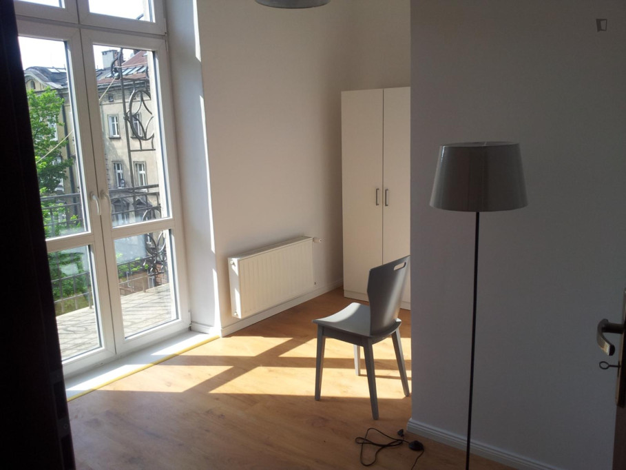 Spacious bedroom in 4 bedroom apartment - Krakow - chambre - ImmoJeune
