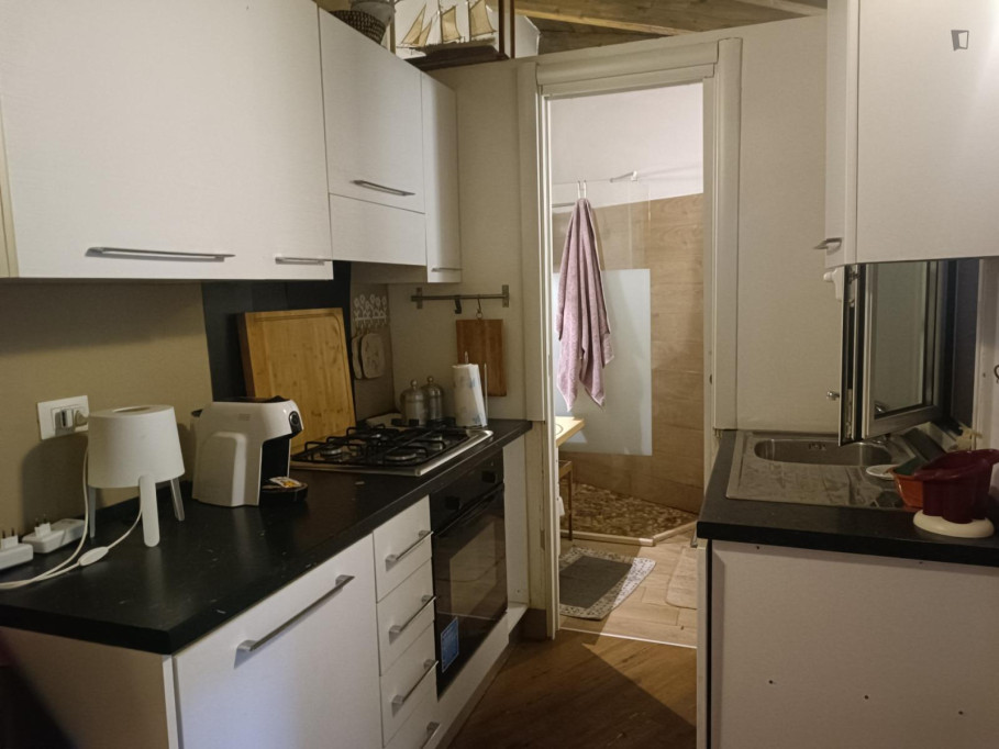 Studio apartment with garden in front of the Colosseum - Rome - chambre - ImmoJeune