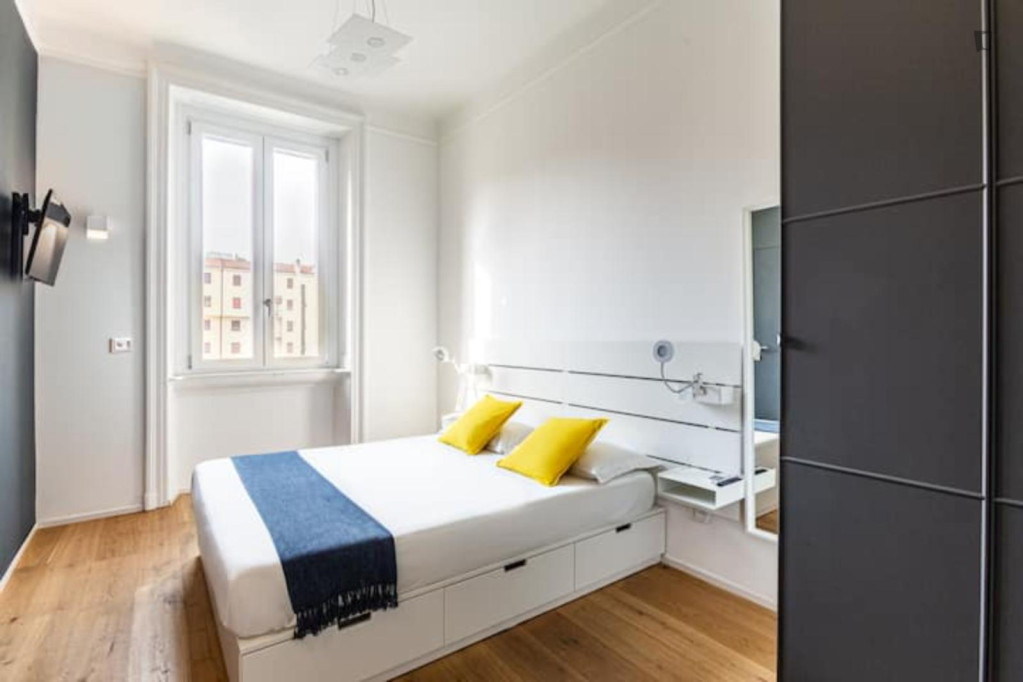 Bright double ensuite bedroom near the Sondrio metro - Milan - chambre - ImmoJeune