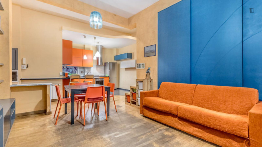 Colourful 2-bedroom apartment in Gianicolense - Rome - chambre - ImmoJeune