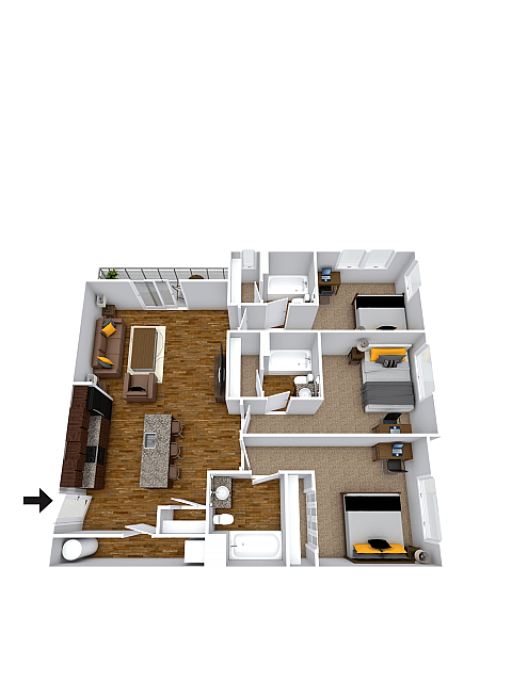 11 West | Student Housing - Colorado Springs - chambre - ImmoJeune