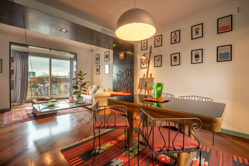 Excellent 1-bedroom apartment, with a terrace, in Flaminio - Rome - chambre - ImmoJeune