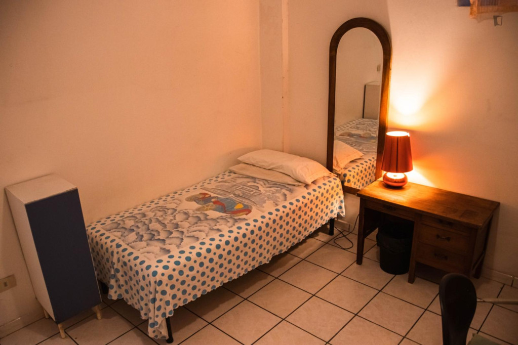 Spacious single room with private bathroom in apartment in Trastevere - Rome - Rome - chambre - ImmoJeune