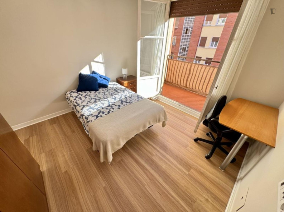 Pleasant single bedroom with a balcony, near the Uribarri metro - Bilbao - chambre - ImmoJeune
