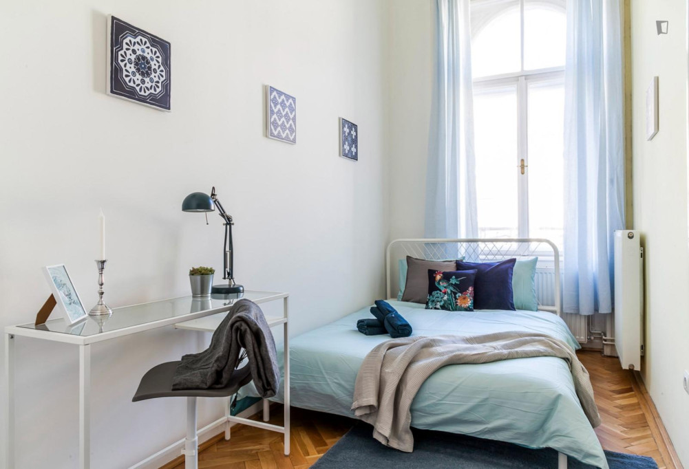 Very nice double bedroom in the Belső-Ferencváros neighbourhood - Budapest - chambre - ImmoJeune