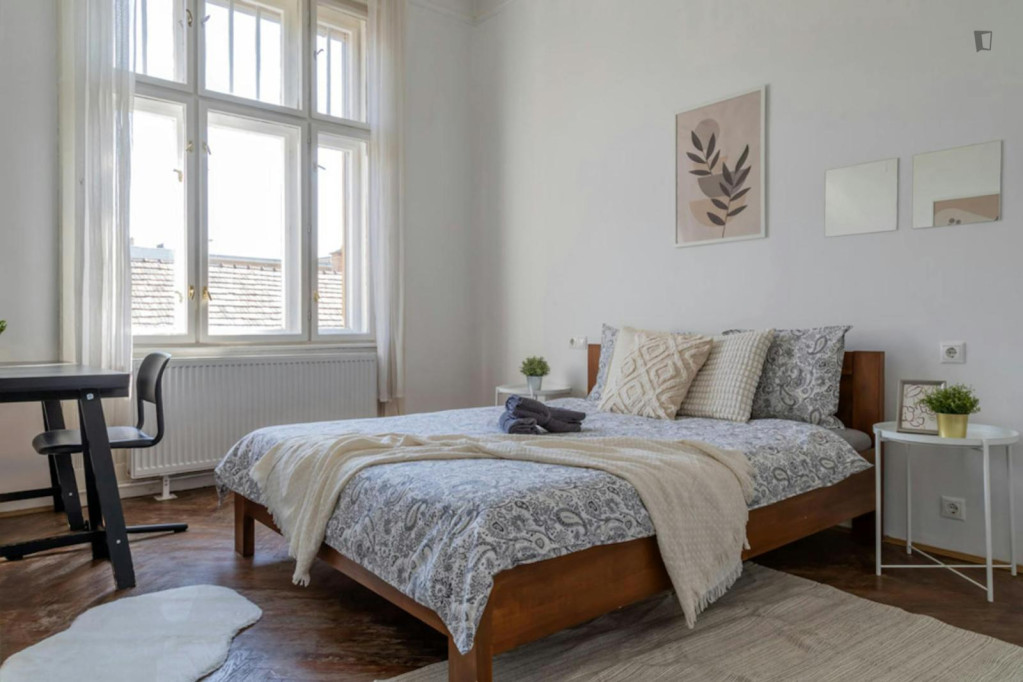 Bright double bedroom in Józsefváros - Budapest - chambre - ImmoJeune