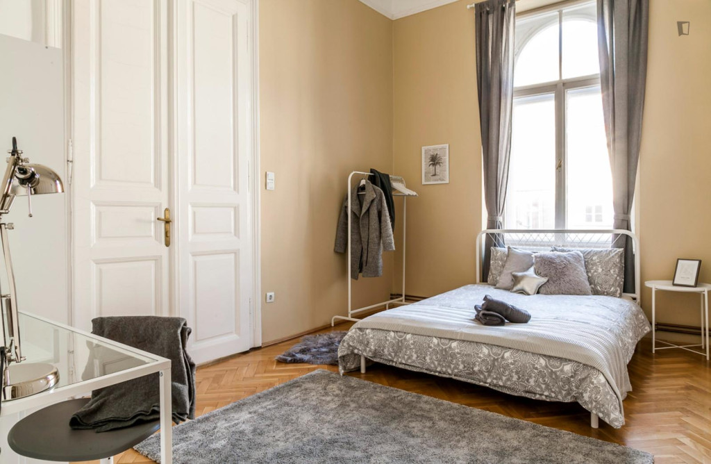 Welcoming double bedroom in the Belső-Ferencváros neighbourhood - Budapest - chambre - ImmoJeune