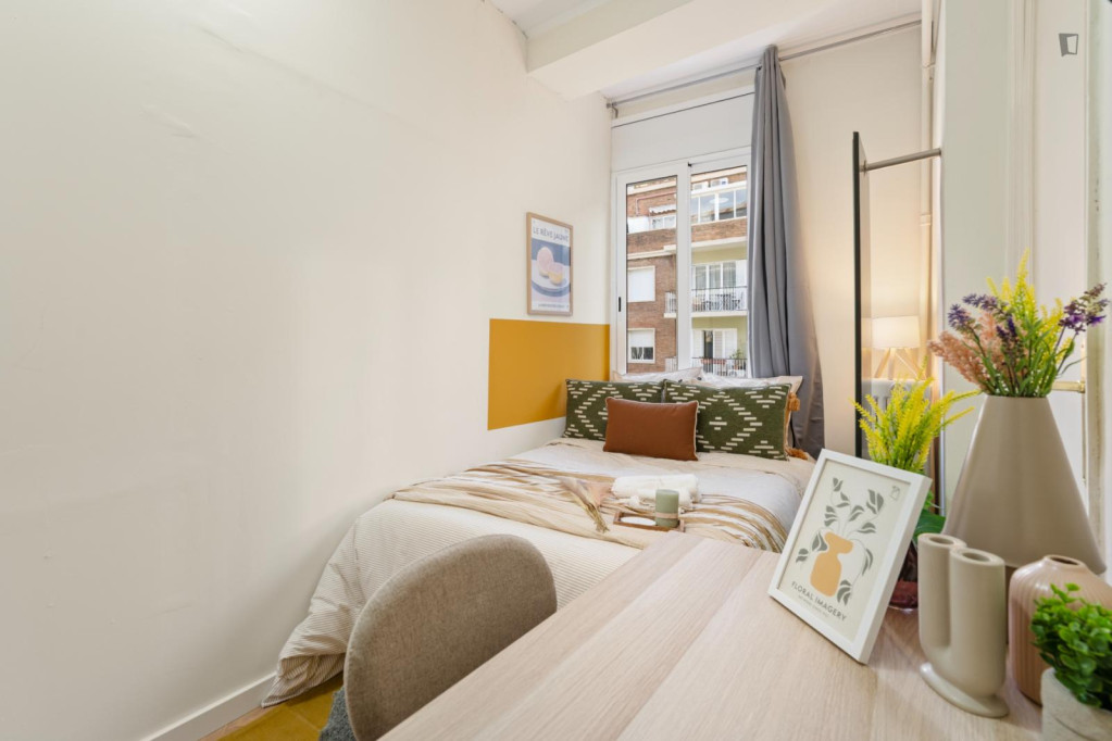 Cute double bedroom in L'Antiga Esquerra de l'Eixample - Barcelone - chambre - ImmoJeune