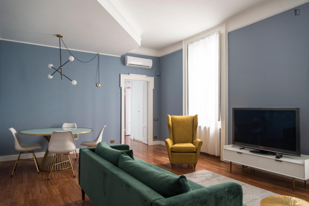 Stylish 1-bedroom apartment in The City area - Milan - chambre - ImmoJeune