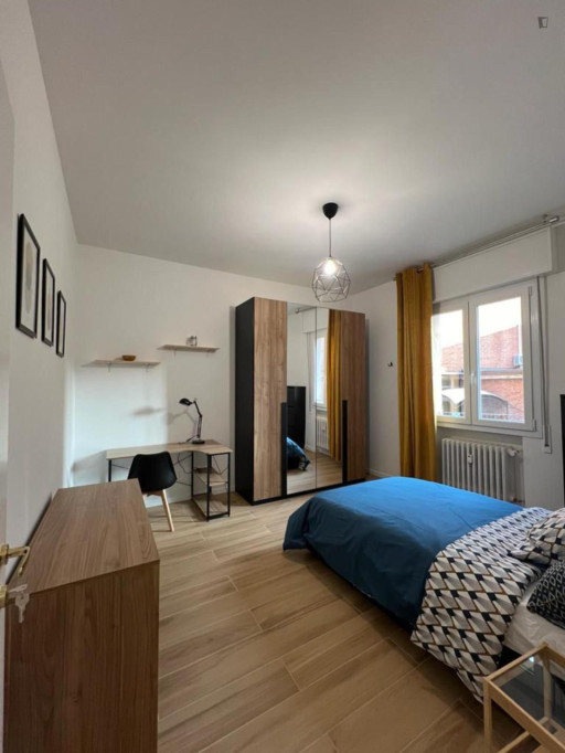 Comfortable double bedroom in modern apartment close to the city center - Bologne - chambre - ImmoJeune