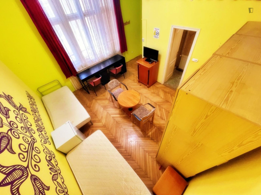 Bed in a cosy twin ensuite bedroom, in Ferencváros - Budapest - chambre - ImmoJeune