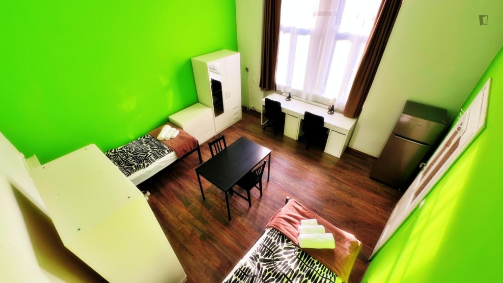 Bed in a comfy twin bedroom, in the Ferencváros district - Budapest - chambre - ImmoJeune