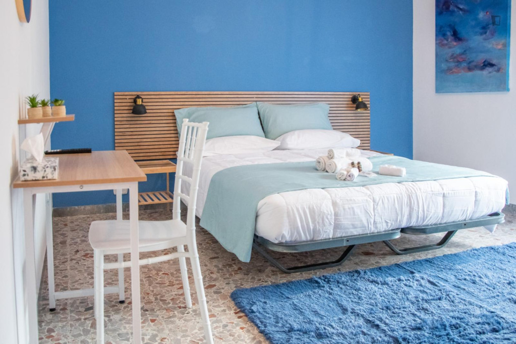 Double room with balcony in a 3-bedroom shared apartment in Rome, Tor Vergata - Rome - chambre - ImmoJeune