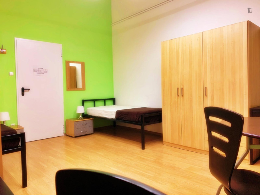 Bed in a comfy twin bedroom, in the Ferencváros neighbourhood - Budapest - chambre - ImmoJeune