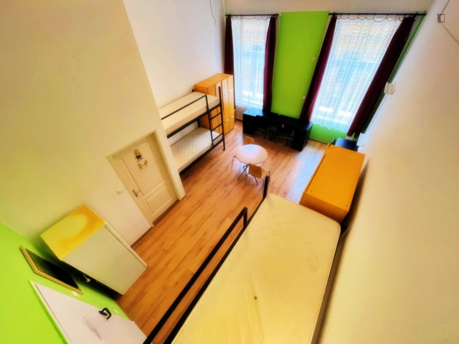 Bed in a large 4-bed ensuite dorm, near the Boráros tér train station - Budapest - chambre - ImmoJeune