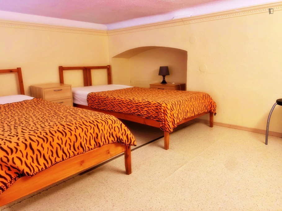 Bed in a comfy twin bedroom, near the Boráros tér train station - Budapest - chambre - ImmoJeune