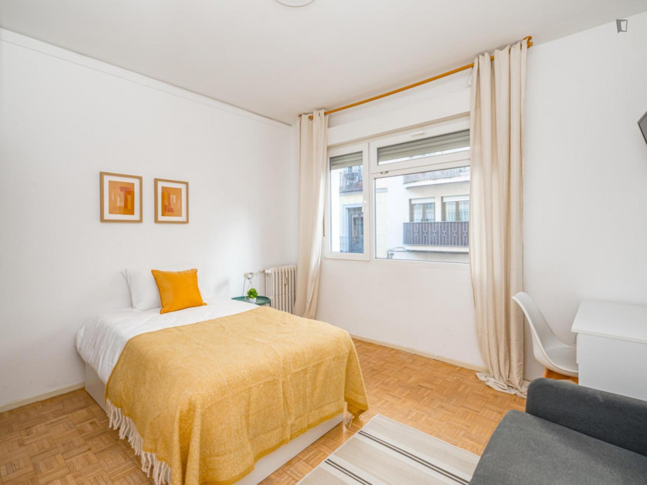 Cosy single bedroom near Bilbao metro station - Madrid - chambre - ImmoJeune