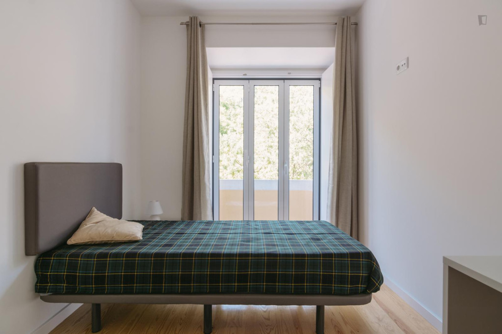 Bright single ensuite bedroom in front of Instituto Superior Técnico - Lisbonne - chambre - ImmoJeune