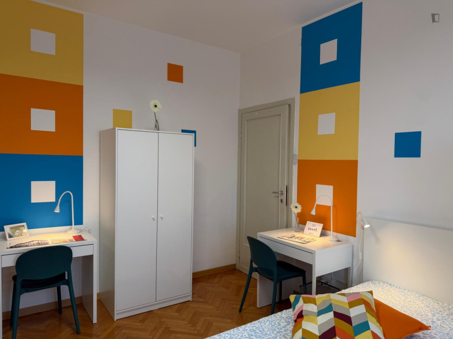 Bed in nice twin bedroom in Corvetto - Milan - chambre - ImmoJeune