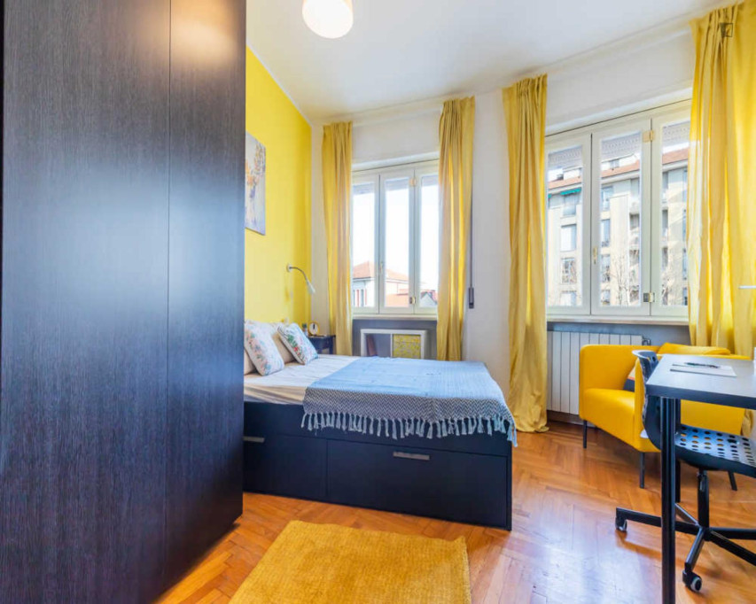 Luminous double bedroom in Loreto - Milan - chambre - ImmoJeune