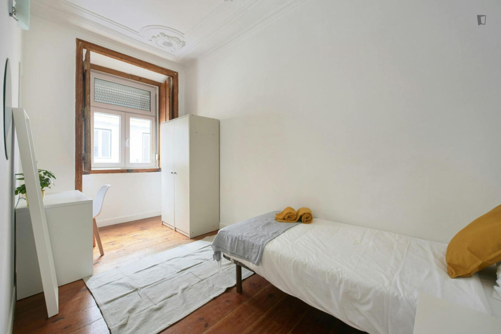 Homely single bedroom in Martim Moniz - Lisbonne - chambre - ImmoJeune