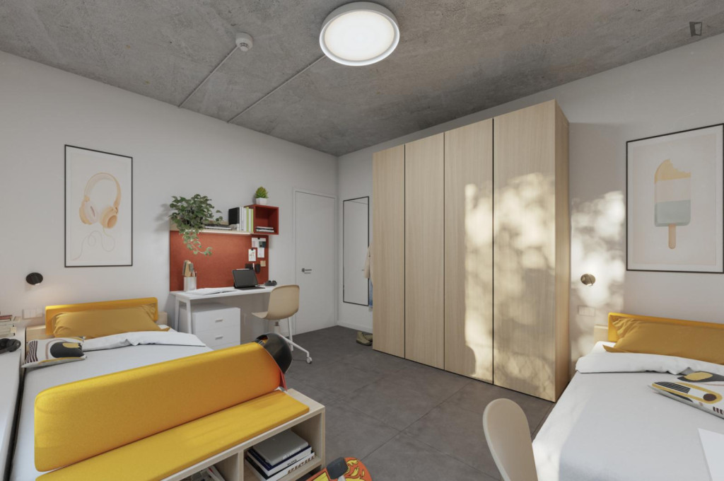 Bed in a shared twin ensuite bedroom, in Bovisa - Milan - chambre - ImmoJeune