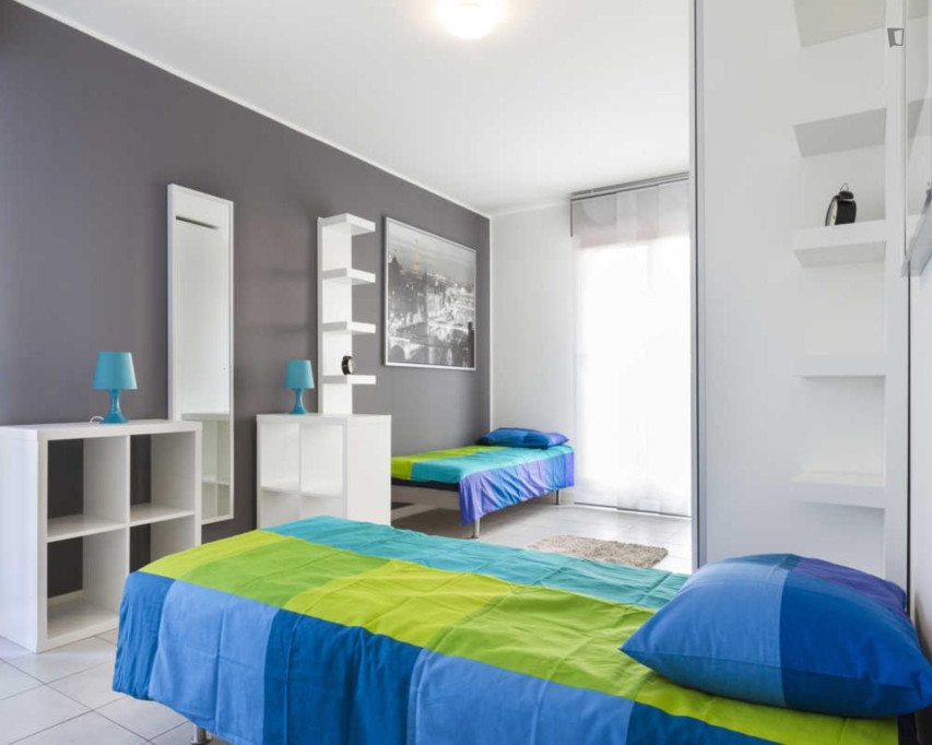 Nice twin bedroom in Lorenteggio - Milan - chambre - ImmoJeune