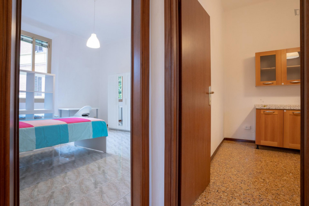 Cool double bedroom in a 3-bedroom apartment near Bologna Rimesse train station