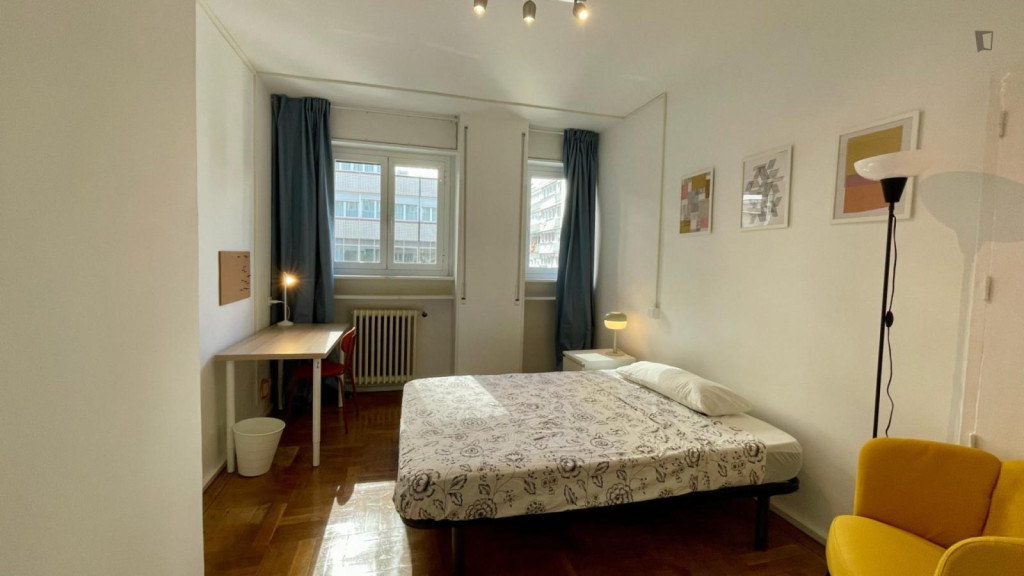 Sunny single bedroom near the Nuevos Ministerios transport station - Madrid - chambre - ImmoJeune