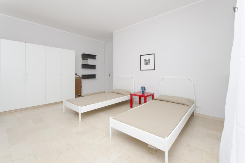 Single bed in twin bedroom not far from ISAD - Institute of Design and Architecture - Milan - chambre - ImmoJeune